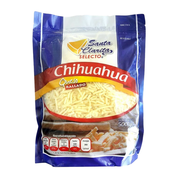 Queso Chihuahua rallado  Santa Clarita Selecto 500 gramos