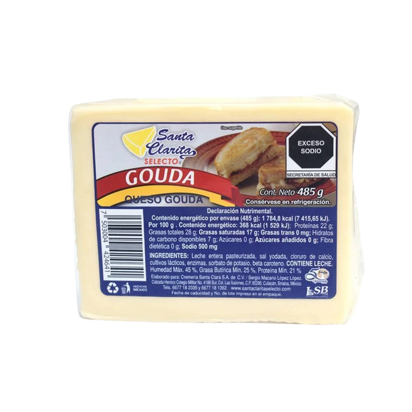 Queso gouda mexicano Santa Clarita Selecto 485 gramos
