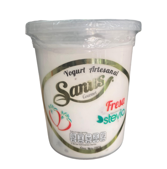 Yogurt fresa stevia Sanus 250 gramos