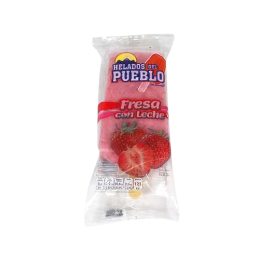 PALETA DE FRESA/LECHE HELADOS DEL PUEBLO 110 GR