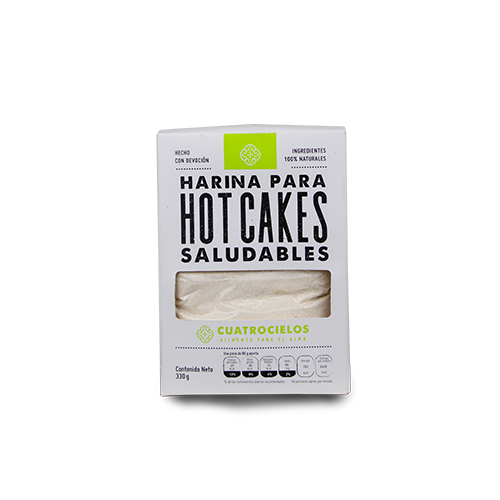 Harina para hotcakes saludables Cuatrocielos 330 gramos