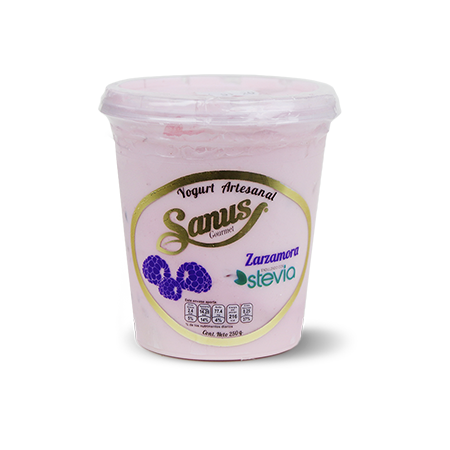 Yogurt zarzamora Sanus 250 gramos